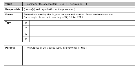 Agenda item (Danish)