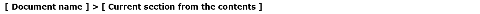 Breadcrumb bar: document > section