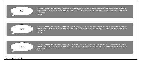 White box without shadow, 1 large with three quotes