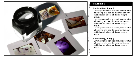 Commentary on content: content left, comments right, arrow pointing left
