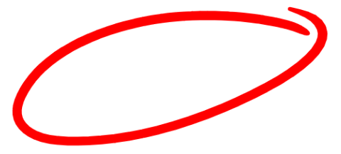 Marker: bold oval