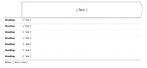 Process flow, horizontal, 1 box with table