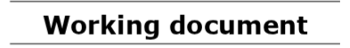 Working document label