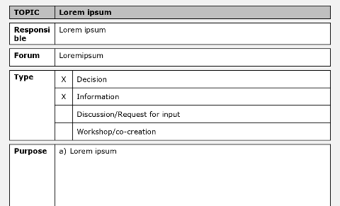 Agenda item (English)