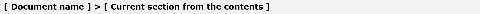 Breadcrumb bar: document > section