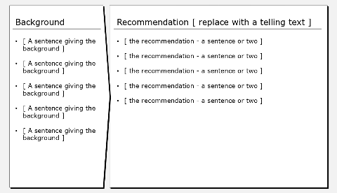 White boxes, background and recommendation